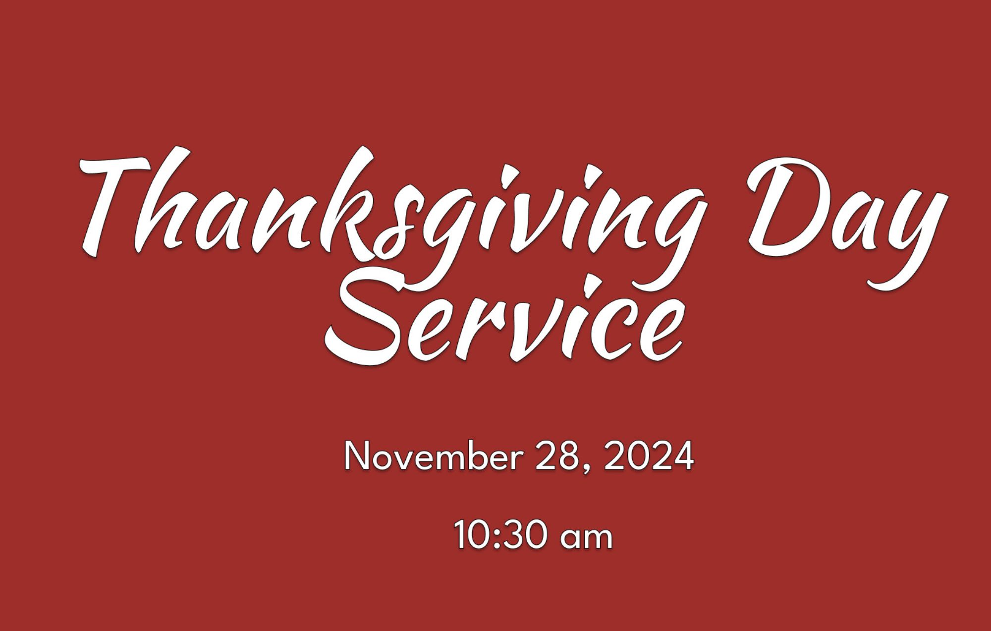 Thanksgiving Day Service